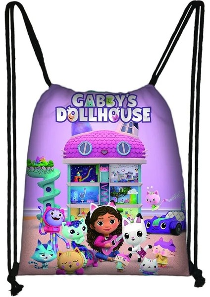 No.4 Stili Karikatür Gabby Ipli Çanta Genç Kız Erkek Sırt Çantası Öğrenci Günlük Rahat Sırt Çantası Ipli Çanta Saklama Torbaları (Yurt Dışından) fırsatları