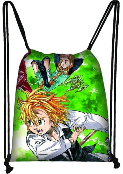 No.22 Tarzı Anime Yedi Ölümcül Çocuklar Ipli Çanta Erkek Kadın Öğrenci Alışveriş Okul Seyahat Parti Çantaları Doğum Günü Hediyeleri (Yurt Dışından)