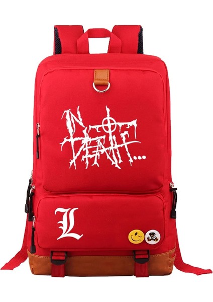 No.6 Stili Death Note Sırt Çantası Erkek Kız Seyahat Omuz Sırt Çantası Cosplay Erkek Kadın Büyük Kapasiteli Günlük Sırt Çantası Mochila (Yurt Dışından)