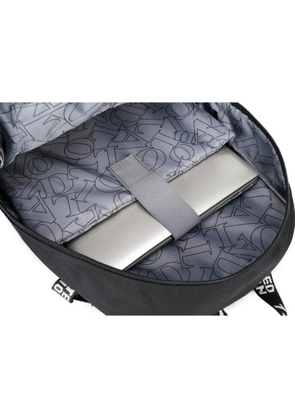 No.11 Tarzı Sıcak Siyah Yonca Sırt Çantası Genç Erkek Kız Okul Çantası Çok Fonksiyonlu USB Şarj Çantası Unisex Seyahat Laptop Çantası Sırt Çantası Mochila (Yurt Dışından) fırsatları