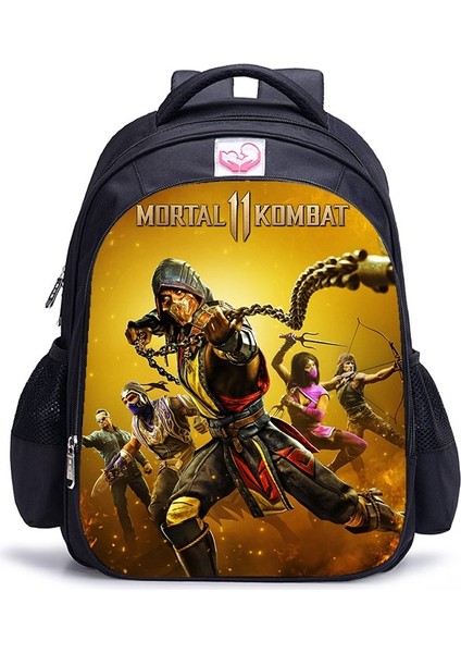 No.7 Tarzı Mortal Kombat Kitap Sırt Çantası Öğrenci Okul Çantası Genç Erkek Kız Omuz Çantaları Ortopedik Koleji Mochila (Yurt Dışından)