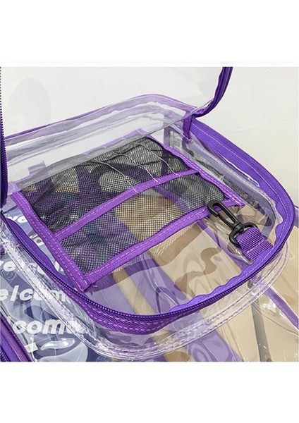No.4 Stili Yeni Kadın Şeffaf Sırt Çantası Erkekler Şeffaf Su Geçirmez Pvc Çanta Kız Moda Üniversite Öğrencileri Çantaları Yüksek Kapasiteli Katı Sırt Çantaları (Yurt Dışından) indirimleri