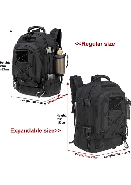 Gri Tarzı Erkekler Kadınlar Için Ekstra Büyük 60L Taktik Sırt Çantası Açık Suya Dayanıklı Yürüyüş Sırt Çantaları Seyahat Sırt Çantası Dizüstü Sırt Çantaları (Yurt Dışından) fiyatları