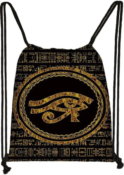 SKDAIJIC03CW Tarzı Mısır Sanat Baskı Sırt Çantası Mısır Firavunu Anubis Ipli Çanta Seyahat Kadınlar Için Rahat Omuz Çantaları Gizli Sakli Konusmalar Ayakkabı Tutucu (Yurt Dışından)