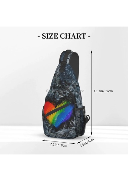 No.5 Tarzı 39X19X9CM Gökkuşağı Gurur Bayrağı Sling Crossbody Göğüs Çanta Erkekler Omuz Sırt Çantası Yürüyüş Için (Yurt Dışından)