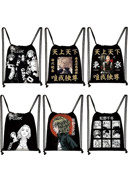 SKDTOKYORC12CW Tarzı Anime Tokyo Revengers Sırt Çantası Manga Sano Manjiro Mikey Ipli Çanta Hanagaki Takemichi Kadın Omuz Çantaları Ayakkabı Tutucu Çanta (Yurt Dışından) fiyatları