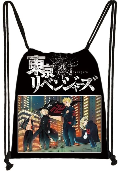 SKDTOKYORC12CW Tarzı Anime Tokyo Revengers Sırt Çantası Manga Sano Manjiro Mikey Ipli Çanta Hanagaki Takemichi Kadın Omuz Çantaları Ayakkabı Tutucu Çanta (Yurt Dışından) indirimleri