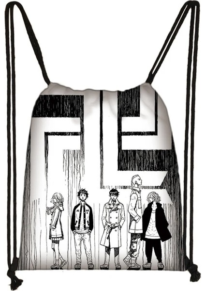 SKDTOKYORC15CW Tarzı Anime Tokyo Revengers Sırt Çantası Manga Sano Manjiro Mikey Ipli Çanta Hanagaki Takemichi Kadın Omuz Çantaları Ayakkabı Tutucu Çanta (Yurt Dışından)