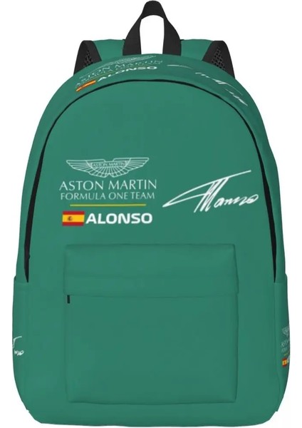 No.5 Tarzı 30X14X40CM Fernando Alonso 14 Tuval Sırt Çantaları Erkekler Kadınlar Için Su Geçirmez Okul Koleji Aston Martin Çanta Baskı Sırt Çantası (Yurt Dışından) fiyatları