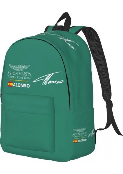 No.5 Tarzı 30X14X40CM Fernando Alonso 14 Tuval Sırt Çantaları Erkekler Kadınlar Için Su Geçirmez Okul Koleji Aston Martin Çanta Baskı Sırt Çantası (Yurt Dışından) modelleri