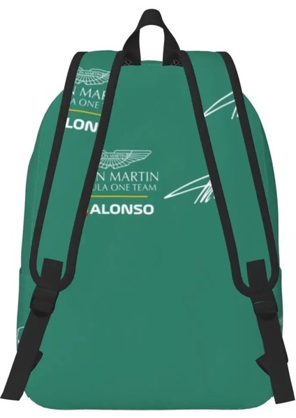 No.5 Tarzı 30X14X40CM Fernando Alonso 14 Tuval Sırt Çantaları Erkekler Kadınlar Için Su Geçirmez Okul Koleji Aston Martin Çanta Baskı Sırt Çantası (Yurt Dışından) fırsatları