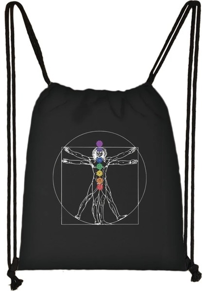 SKD7MAI10CW Stili Yedi Çakra Meditasyon Buda Sırt Çantası Kadın Ipli Çanta Budizm Mandala Saklama Torbaları Seyahat Kızlar Için Ayakkabı Kitap Çantası (Yurt Dışından)
