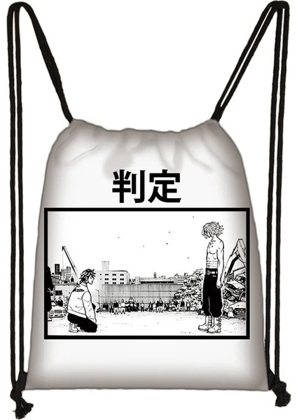 SKDTOKYORC08CW Tarzı Anime Tokyo Revengers Sırt Çantası Manga Sano Manjiro Mikey Ipli Çanta Hanagaki Takemichi Kadın Omuz Çantaları Ayakkabı Tutucu Çanta (Yurt Dışından)