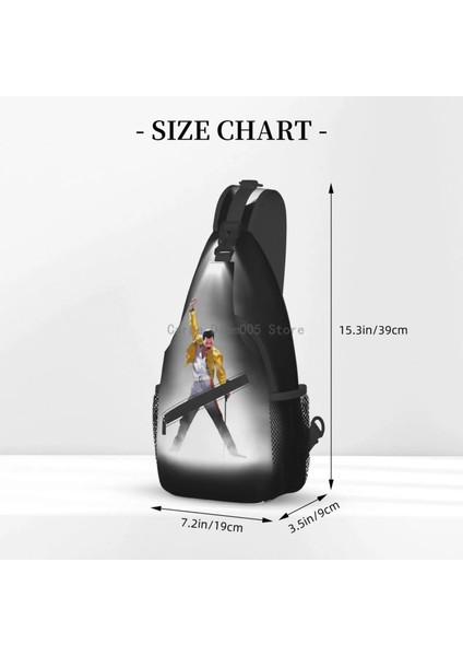 No.2 Tarzı 39X19X9CM Band Queen Freddie Mercury Sling Crossbody Göğüs Çantası Erkekler Omuz Sırt Çantası Yürüyüş Için (Yurt Dışından)