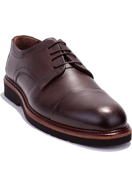 DMA08-217CC Kahve Ortopedik Günlük Erkek Deri Ayakkabı