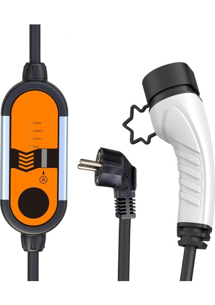 Type2 IEC62196-2 8A-16A Taşınabilir Elektrikli Araba Ev Şarj Cihazı Istasyonu Altın