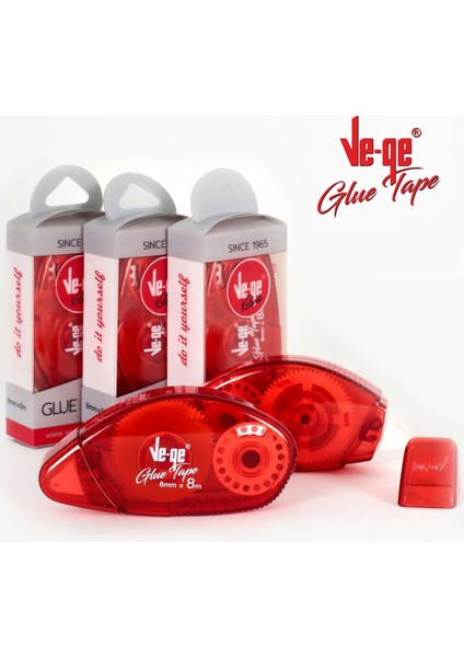 Glue Tape Kırmızı 8mm x 8m