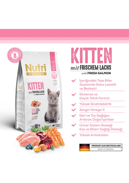 Nutri Feline Somonlu Yavru Kedi Maması 10 kg