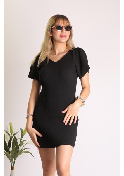 Shugaa Elasti̇k Yapili Tri̇ko Elbi̇se