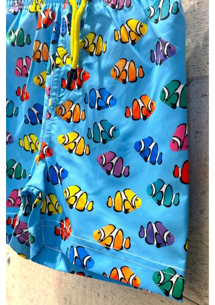 Yeni Sezon Palyaço Balığı Desenli Hızlı Kuruma Özellikli Anti Alerjik Erkek Çocuk Şort Mayo fiyatları