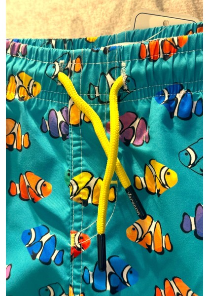 Yeni Sezon Palyaço Balığı Desenli Hızlı Kuruma Özellikli Anti Alerjik Erkek Çocuk Şort Mayo modelleri