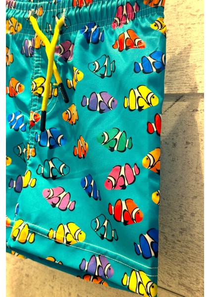 Yeni Sezon Palyaço Balığı Desenli Hızlı Kuruma Özellikli Anti Alerjik Erkek Çocuk Şort Mayo fırsatları