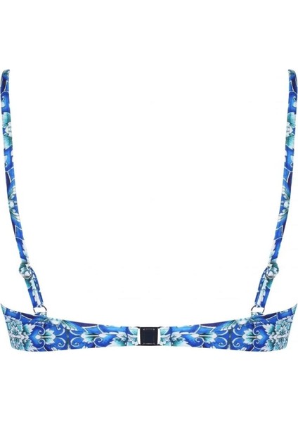 Ayarlanabilir Askılı Desenli Bikini Üst