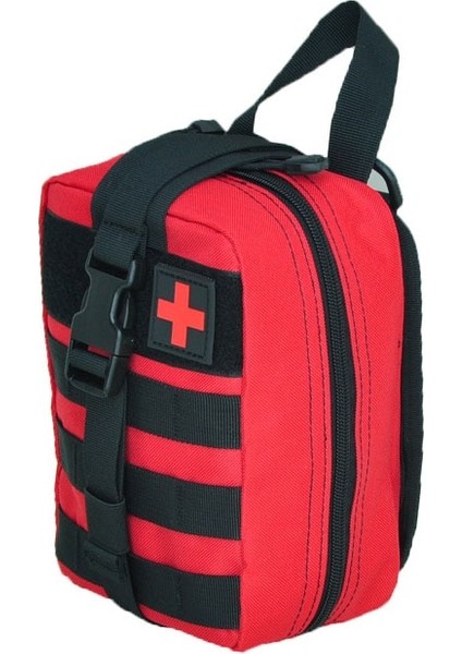 Kırmızı Kese Tarzı Taktik Molle Ilk Yardım Çantaları Tıbbi Çanta Askeri Edc Bel Çantası Tek Elle Turnike Askı Kılıfı Acil Avcılık Paketi Kılıfı (Yurt Dışından)