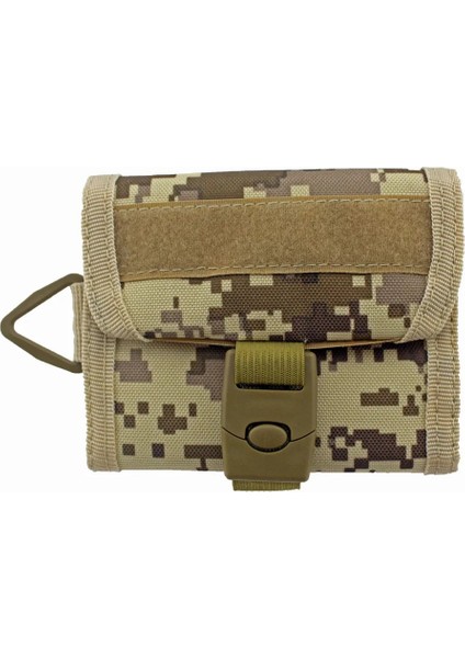 Çöl Dijital Stili Taktik Açık Spor Erkek Edc Cüzdan Kılıfı Çanta Askeri Örgü Cep Cırtcırt Bel Çantası Bozuk Para Cüzdanı Anahtar Kart Sahibinin (Yurt Dışından)