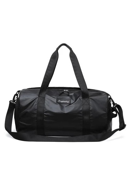 E Stili Siyah Stili Parlak Pembe Bayan Spor Çantaları Spor Ayakkabı Bölmesi ile Islak Kuru Spor Çantası Yoga Mat Çanta Eğitim Yoga Bolsa Sac De Sport (Yurt Dışından)