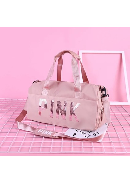 Koyu Pembe Tarzı Pembe Seyahat Çantası Kadın Spor Eğitim Çantası Spor Salonu Kadın Yoga Için Kuru Islak Ayırma Ayakkabı Çanta Spor Çantası Kadın Sırt Çantası (Yurt Dışından) fiyatları