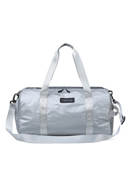 E Stili Gümüş Stili Parlak Pembe Bayan Spor Çantaları Spor Ayakkabı Bölmesi ile Islak Kuru Spor Çantası Yoga Mat Çanta Eğitim Yoga Bolsa Sac De Sport (Yurt Dışından)