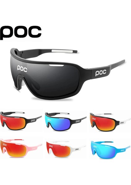 P2-1 Stili 4 Lens Seti Poc Blade Hd Bisiklet Güneş Gözlüğü Spor Gözlük Erkek Kadın Dağ UV400 Bisiklet Gözlük Mtb Yol Bisikleti TR90 Gözlük (Yurt Dışından) fiyatları