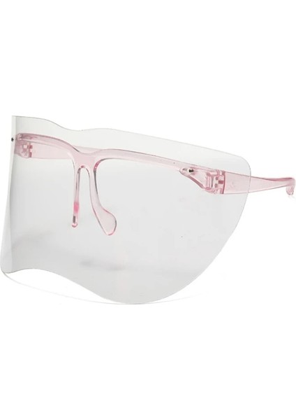 Yeşil Stil Tek Boyut Ultra Hd Göz Kalkanı Siperliği Büyük Ayna Bisiklet Güneş Gözlükleri Yarım Yüz Kalkanı Koruyucu Koruyucu Yüz Maskesi Anti-Sprey Maskesi (Yurt Dışından)