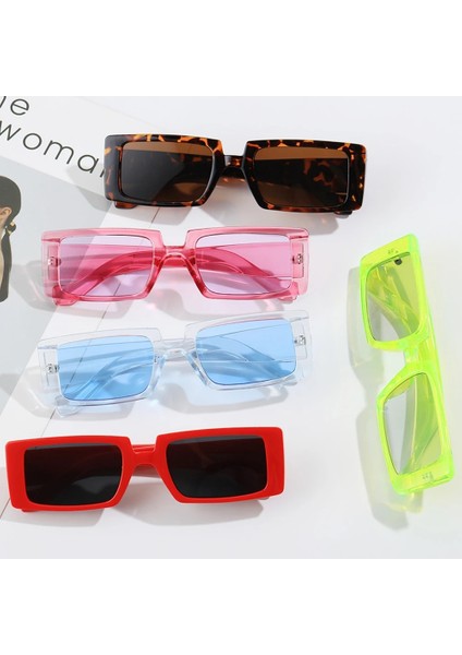 Lbr-1 Stili Yeni Moda Geniş Çerçeve Küçük Dikdörtgen Güneş Gözlüğü Kadın Shades Vintage Gözlük UV400 Şeker Renk Bisiklet Kız Erkek Güneş Gözlükleri (Yurt Dışından) fırsatları