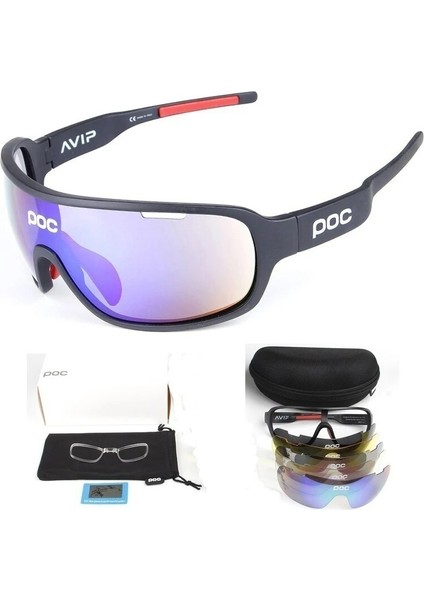 No.1 Tarzı Poc Fransa Mtb Gözlük Özel Xbike Spor Güneş Gözlüğü Mtb Gözlük Erkek Kadın Bisiklet Gözlük (Yurt Dışından)