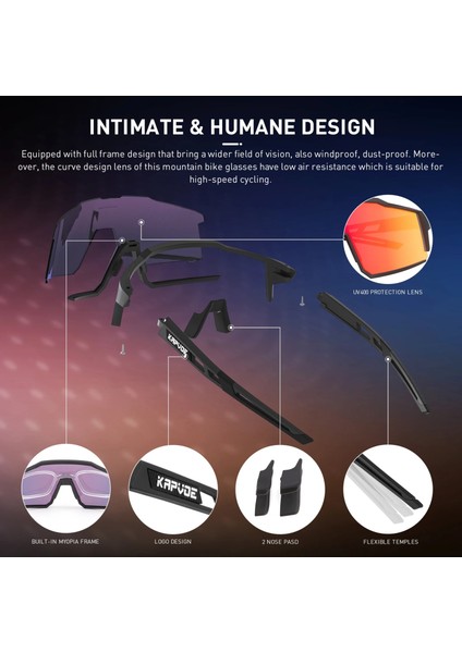 Çoklu Stil Çok Yclist Polarize Bisiklet Gözlükleri Bisiklet Gözlük Yol Bisikleti Mtb Outdoor Spor Güneş Gözlüğü Koruma Gözlükleri Rüzgar Geçirmez Gafas (Yurt Dışından)