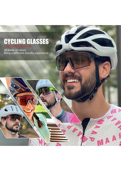 Lavanta Tarzı No.9 Boyutu Fotokromik Mtb Dağ Bisiklet Gözlükleri Erkekler Bisiklet Gözlük Mtb Yol Bisikleti Koruma Gözlükleri Rüzgar Geçirmez 1lens Güneş Gözlüğü (Yurt Dışından)