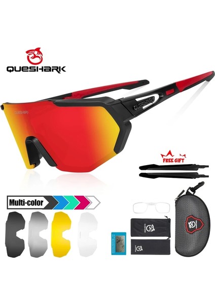 Siyah Kırmızı-5 Stili Beyaz-5 Queshark Kadın Erkek Fotokromik Polarize Bisiklet Güneş Gözlüğü Spor Mtb Bisiklet Gözlük Sürme Yol Bisikleti Gözlük Gözlük QE42 (Yurt Dışından) fırsatları