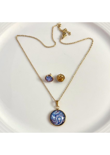 316L Çelik Otantik Figürlü Kolye Küpe Hediyelik Set modelleri