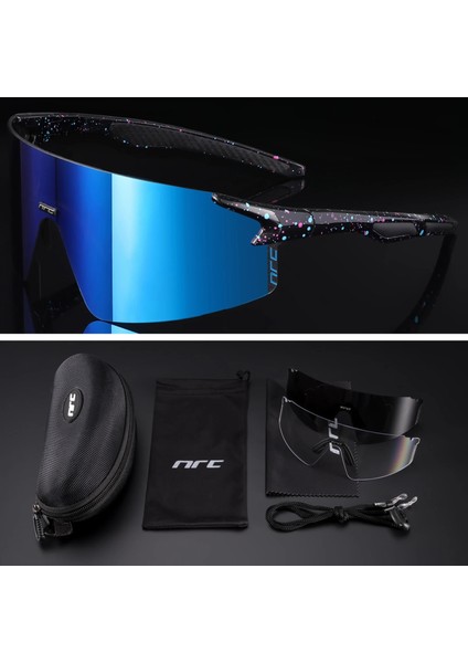 Bordo Tarzı No.15 Boyutu Nrc 3 Lens UV400 Bisiklet Güneş Gözlüğü TR90 Spor Bisiklet Gözlük Mtb Dağ Bisikleti Balıkçılık Yürüyüş Binme Gözlük Erkekler Kadınlar Için (Yurt Dışından)