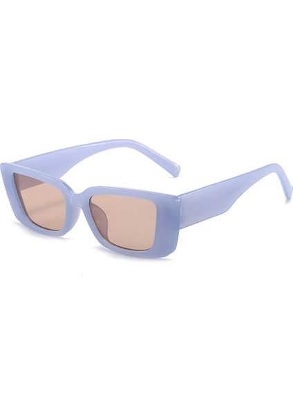 B9 Stili 2021 Yeni Moda Geniş Çerçeve Küçük Dikdörtgen Güneş Gözlüğü Kadın Shades Vintage Gözlük UV400 Şeker Renk Bisiklet Güneş Gözlükleri (Yurt Dışından)