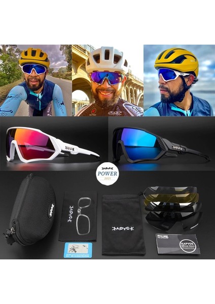 No.28 Stili No.2 Boyutu Olarized 5 Lens Bisiklet Gözlükleri Yol Bisikleti Bisiklet Gözlükleri Bisiklet Güneş Gözlüğü Mtb Dağ Bisikleti Bisiklet Gözlüğü UV400 (Yurt Dışından)