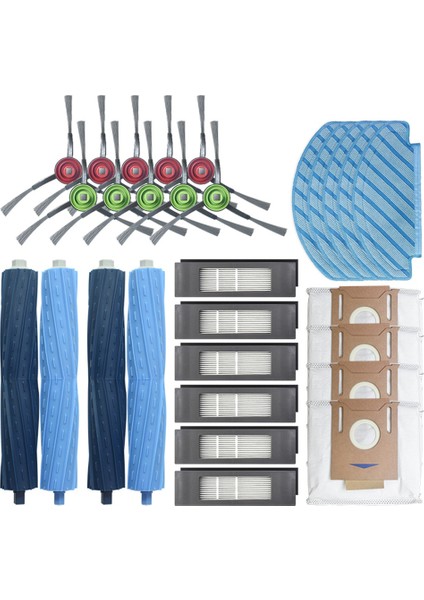 Ana Yan Fırça Toz Torbası Hepa Filtre Paspas Bezi Deebot Ozmo T9 T9 + Robotlu Süpürge Parçaları (Yurt Dışından)
