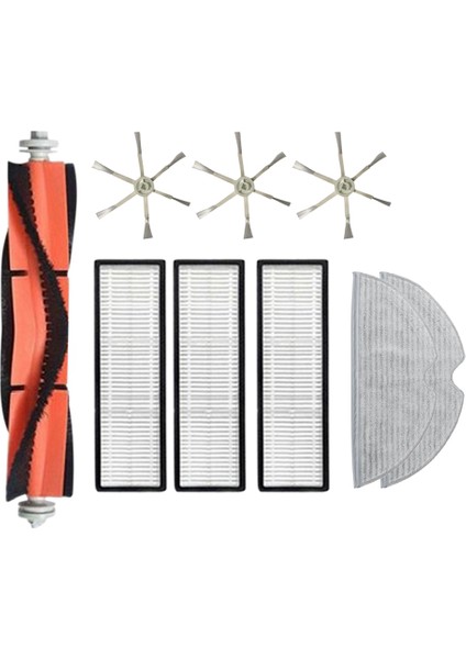 9 Adet Hepa Filtre Yan Fırça Ana Fırça Paspas Bezi 2c Robotlu Süpürge Parçaları Temizleme Aksesuarları (Yurt Dışından)
