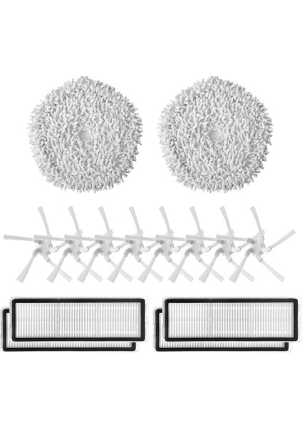 W10 / W10 Pro Robot Süpürge Hepa Filtre Paspas Bezi Yan Fırça Için Yedek Parçalar (Yurt Dışından)