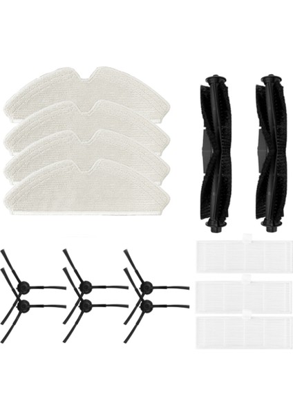 M7 Pro / S31 / Q6 / V980 Plus Robot Vakum Yedek Parçaları Ana Yan Fırça Filtresi Için (Yurt Dışından)