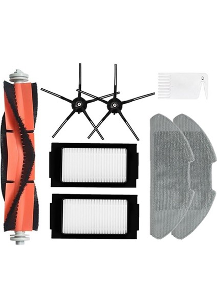Pro Robotlu Süpürge Için 8 Adet Yedek Parça Kiti Yan Silindir Ana Fırça Hepa Filtre Paspas Pedleri (Yurt Dışından)