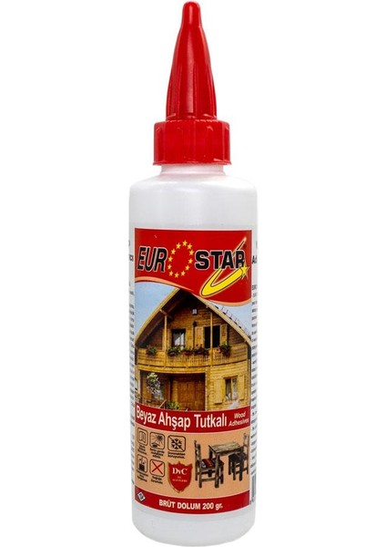 6183 Eurostar Ahşap Yapıştırıcı Beyaz Tutkal 200 gr fiyatları