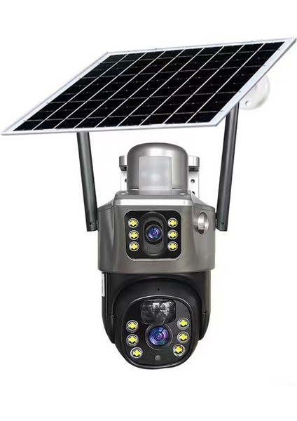 Heiman Hm-24  4g Sim Kartlı 4mp 2 Kameralı Solar Güneş Enerjili Bataryalı 360° Dönebilen Kamera